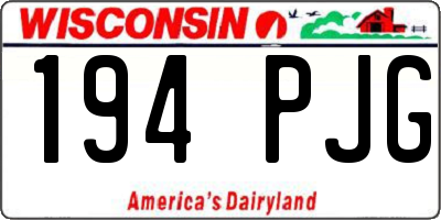 WI license plate 194PJG