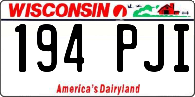 WI license plate 194PJI