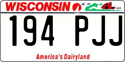 WI license plate 194PJJ