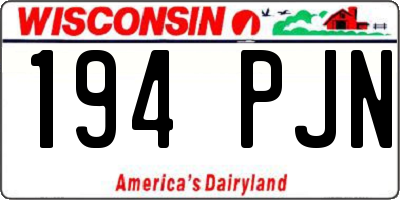 WI license plate 194PJN