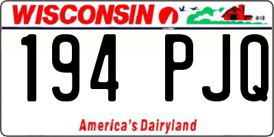WI license plate 194PJQ