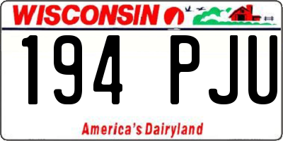 WI license plate 194PJU