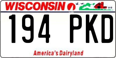 WI license plate 194PKD