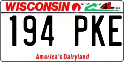WI license plate 194PKE