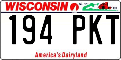 WI license plate 194PKT