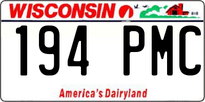 WI license plate 194PMC