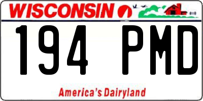 WI license plate 194PMD