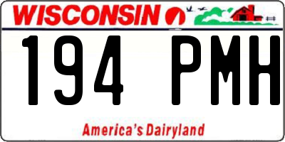 WI license plate 194PMH