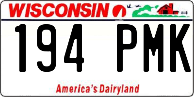 WI license plate 194PMK