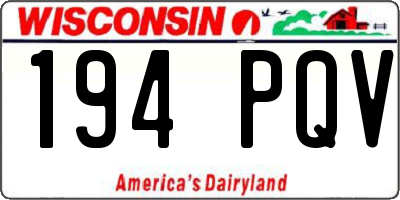 WI license plate 194PQV