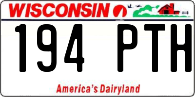 WI license plate 194PTH