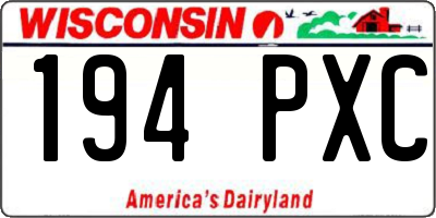 WI license plate 194PXC