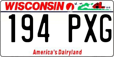 WI license plate 194PXG