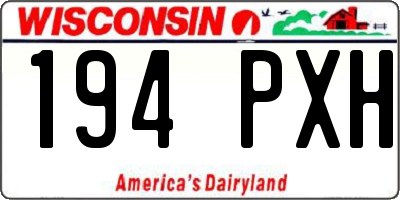 WI license plate 194PXH