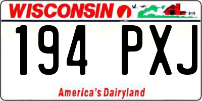 WI license plate 194PXJ