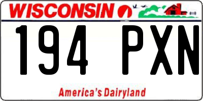 WI license plate 194PXN