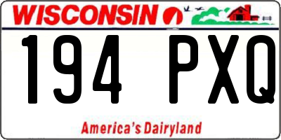 WI license plate 194PXQ
