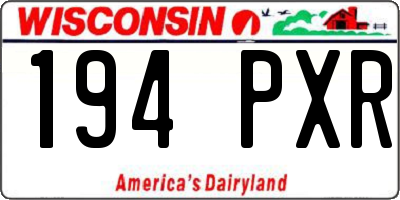 WI license plate 194PXR