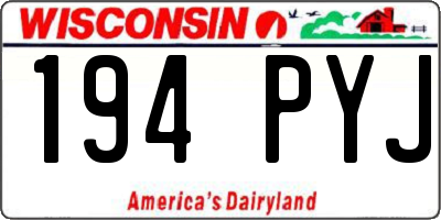 WI license plate 194PYJ