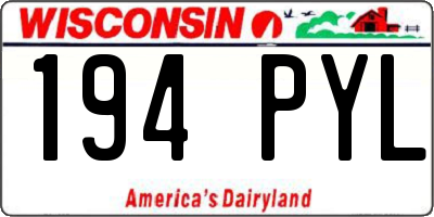 WI license plate 194PYL