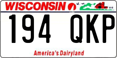 WI license plate 194QKP