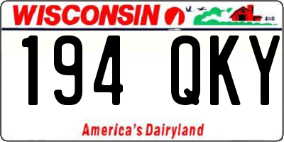 WI license plate 194QKY