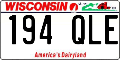 WI license plate 194QLE