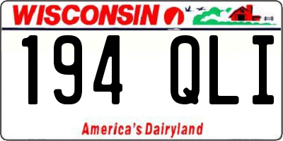 WI license plate 194QLI