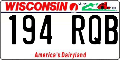 WI license plate 194RQB