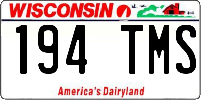 WI license plate 194TMS