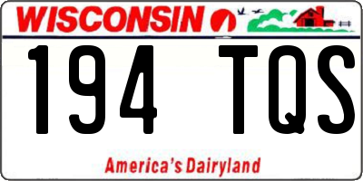 WI license plate 194TQS