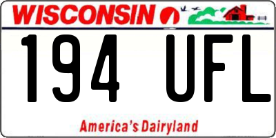 WI license plate 194UFL