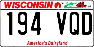 WI license plate 194VQD