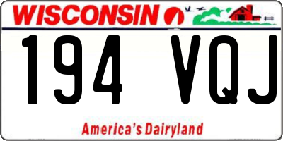 WI license plate 194VQJ