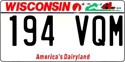 WI license plate 194VQM