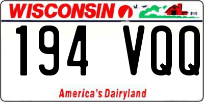 WI license plate 194VQQ