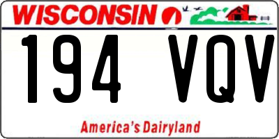 WI license plate 194VQV