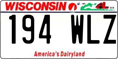 WI license plate 194WLZ