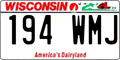 WI license plate 194WMJ