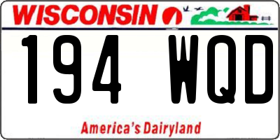 WI license plate 194WQD