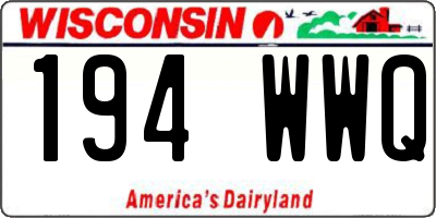 WI license plate 194WWQ