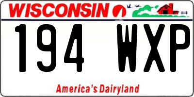 WI license plate 194WXP