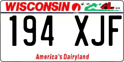 WI license plate 194XJF