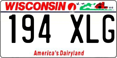 WI license plate 194XLG