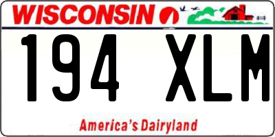 WI license plate 194XLM