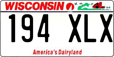 WI license plate 194XLX