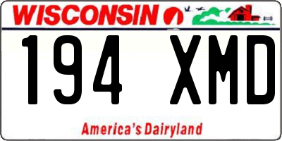 WI license plate 194XMD