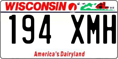 WI license plate 194XMH