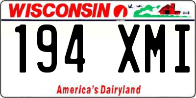 WI license plate 194XMI