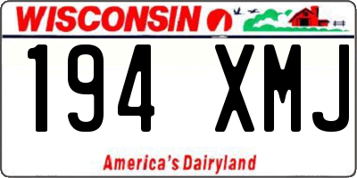 WI license plate 194XMJ